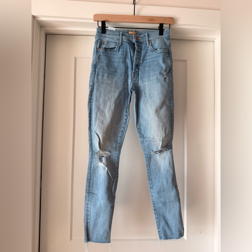MOTHER Women's Light Blue Skinny Jeans